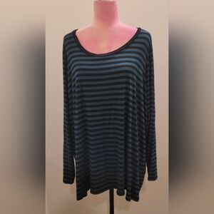 NWT torrid Striped Long Sleeve Top - Black and Green